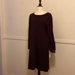 NWT Calvin Klein Large Maroon/Burgundy Dress